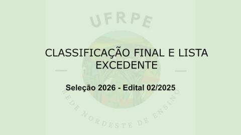 Resultado final do processo seletivo 2026
