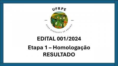 RESULTADO DA ETAPA 1 - HOMOLOGAÇÃO