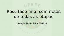 Resultado final com notas de todas as etapas